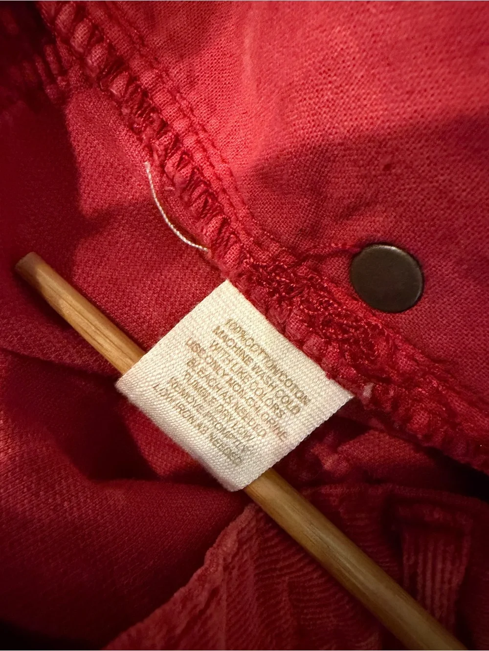 Free People Red Frayed Hem Shorts
